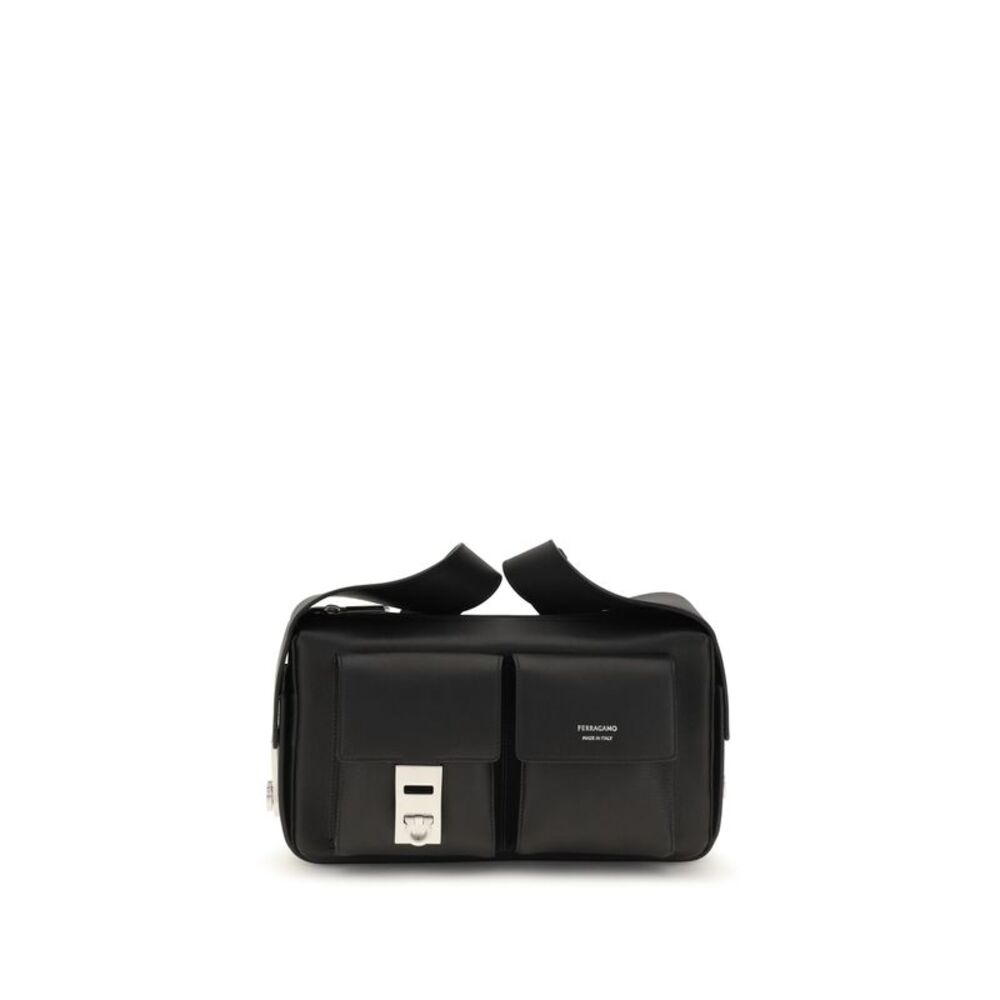 Ferragamo Men Hug Buckle Utility Shoulder Bag
